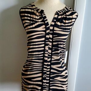 Liz Claiborne Womens Split Crew Neck Sleeveless Tunic Top